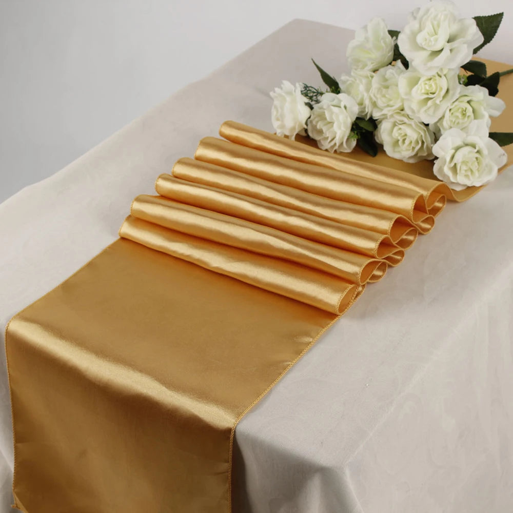 Satin Table Runners Wedding Party Decoration Modern Table Runner Festival Activity Outdoor Decor Home Supply 30X275Cm Warehouse Item