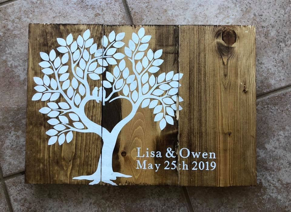 Wedding Guest book Wood sign