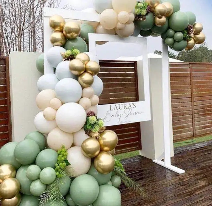 New Retro Color Bean Paste Green Balloon Arch Garland Kit Wedding Hawaiian Party Birthday Ballons Globos Decoration Warehouse Item