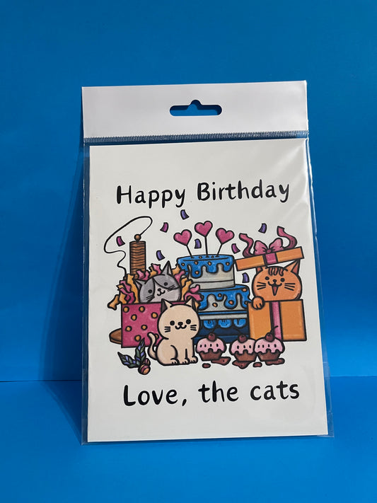 Happy birthday love the cats card