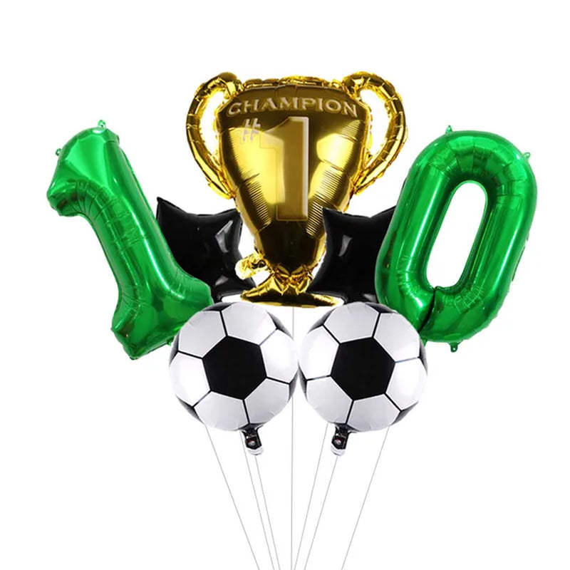 Digit Number Helium Foil Globos Football Balloons Trophy Ball Soccer Children'S Boy Birthday Party Decorations Kids Warehouse Item