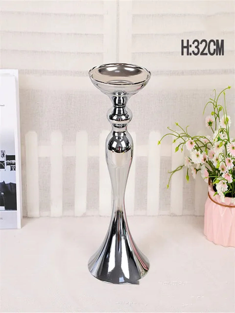 Metal Candle Holders Flowers Vase Candlestick Centerpieces Road Lead Candelabra Centerpieces Wedding Porps Christmas Decoration Warehouse Item