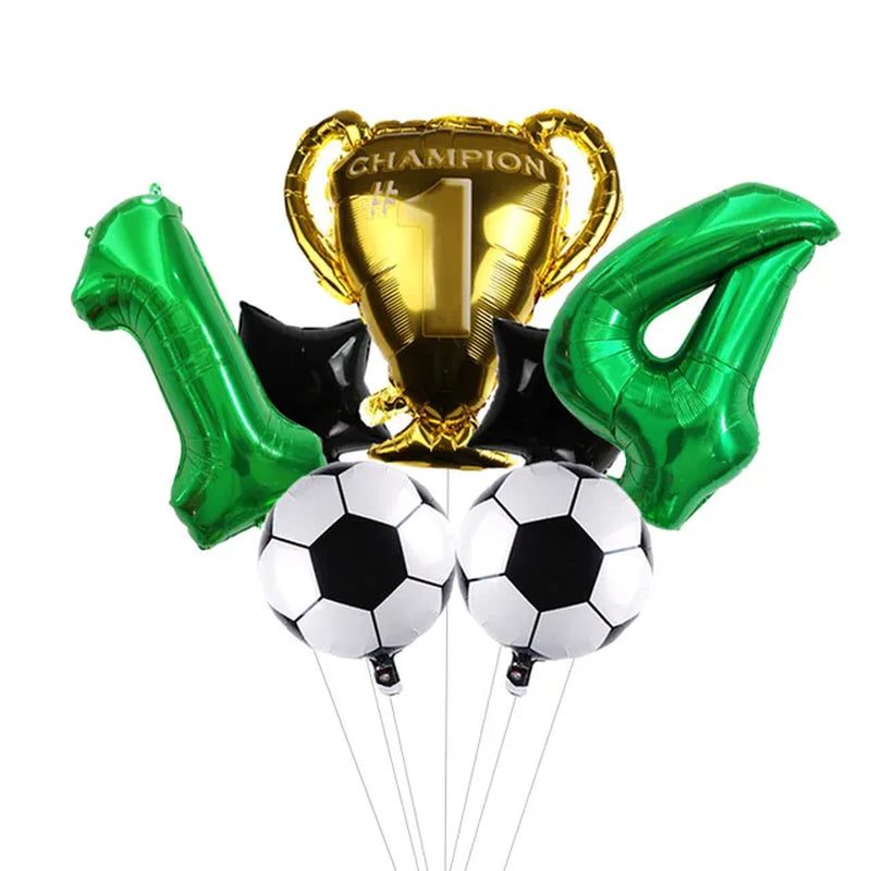 Digit Number Helium Foil Globos Football Balloons Trophy Ball Soccer Children'S Boy Birthday Party Decorations Kids Warehouse Item