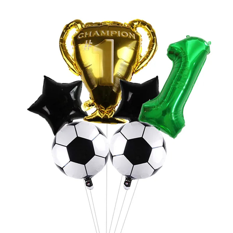 Digit Number Helium Foil Globos Football Balloons Trophy Ball Soccer Children'S Boy Birthday Party Decorations Kids Warehouse Item