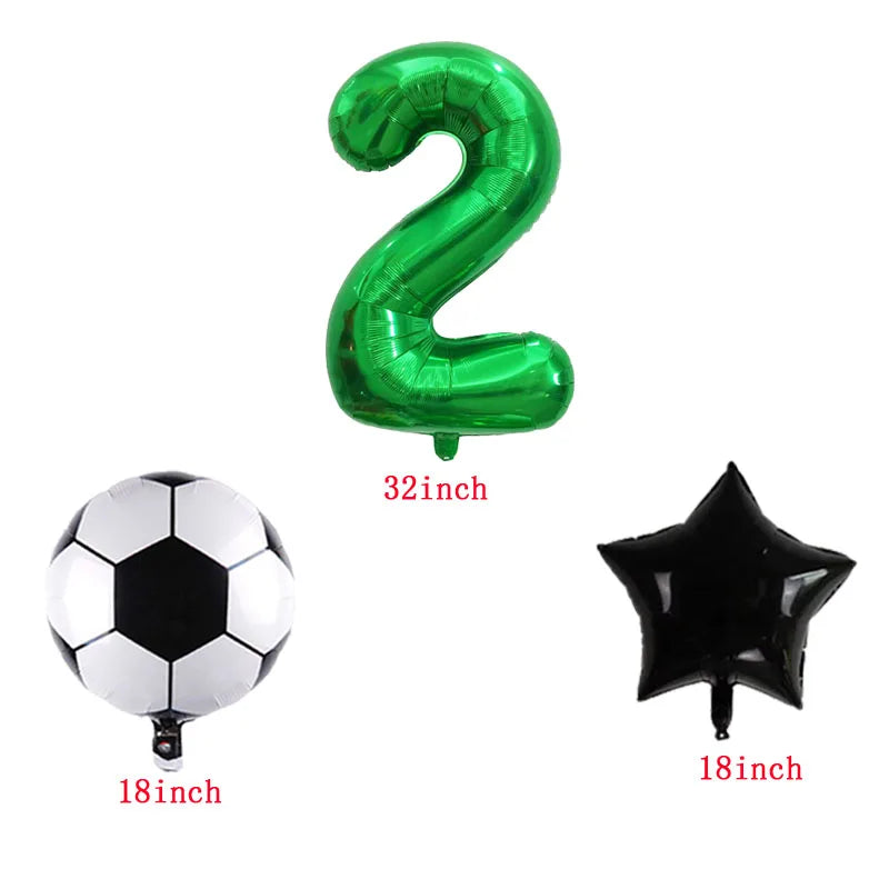 Digit Number Helium Foil Globos Football Balloons Trophy Ball Soccer Children'S Boy Birthday Party Decorations Kids Warehouse Item