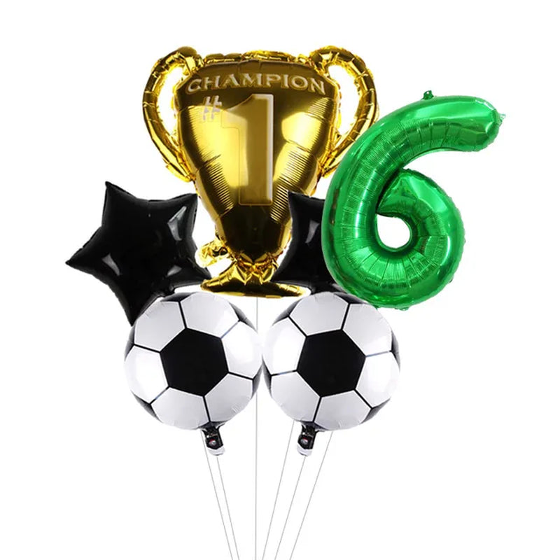 Digit Number Helium Foil Globos Football Balloons Trophy Ball Soccer Children'S Boy Birthday Party Decorations Kids Warehouse Item