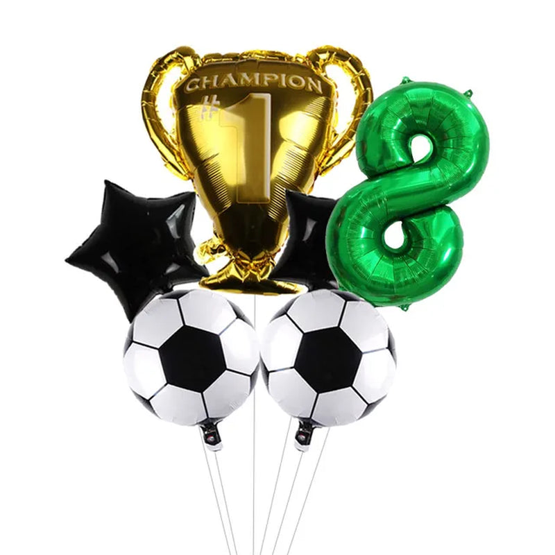 Digit Number Helium Foil Globos Football Balloons Trophy Ball Soccer Children'S Boy Birthday Party Decorations Kids Warehouse Item