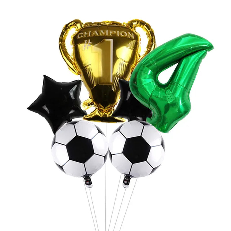 Digit Number Helium Foil Globos Football Balloons Trophy Ball Soccer Children'S Boy Birthday Party Decorations Kids Warehouse Item