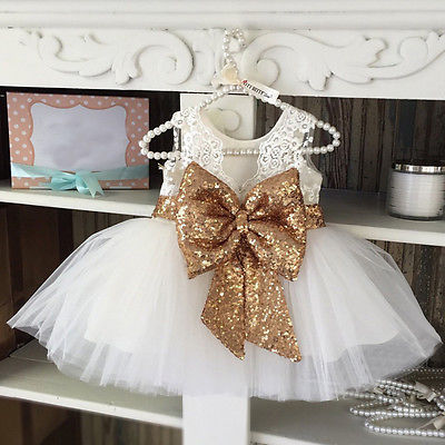 Sequin Bow Dress - Warehouse Item