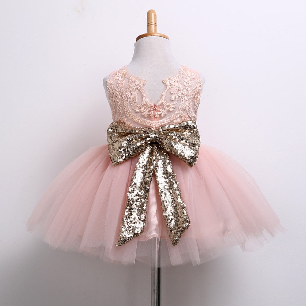 Sequin Bow Dress - Warehouse Item