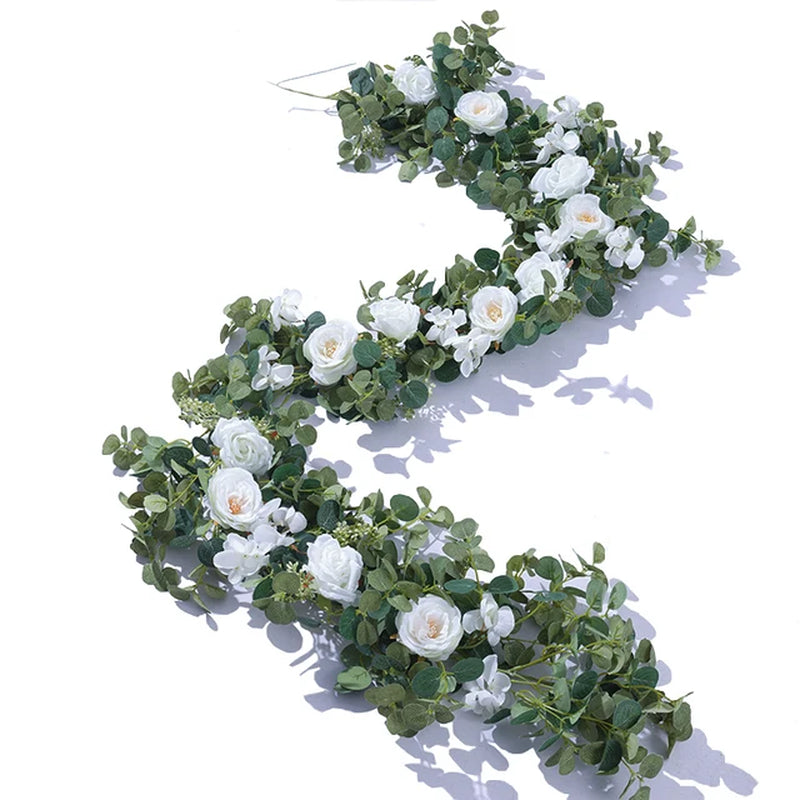 2M Artificial Flowers Garland Fake Eucalyptus Vine Hanging Plants for Wedding Home Office Party Garden Craft Art Decor Warehouse Item