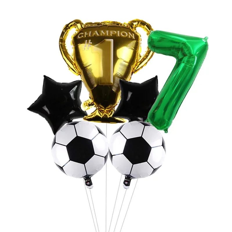 Digit Number Helium Foil Globos Football Balloons Trophy Ball Soccer Children'S Boy Birthday Party Decorations Kids Warehouse Item