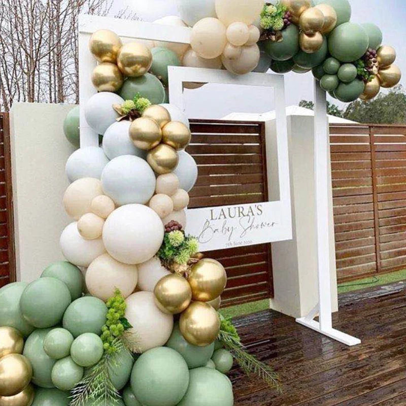 New Retro Color Bean Paste Green Balloon Arch Garland Kit Wedding Hawaiian Party Birthday Ballons Globos Decoration Warehouse Item