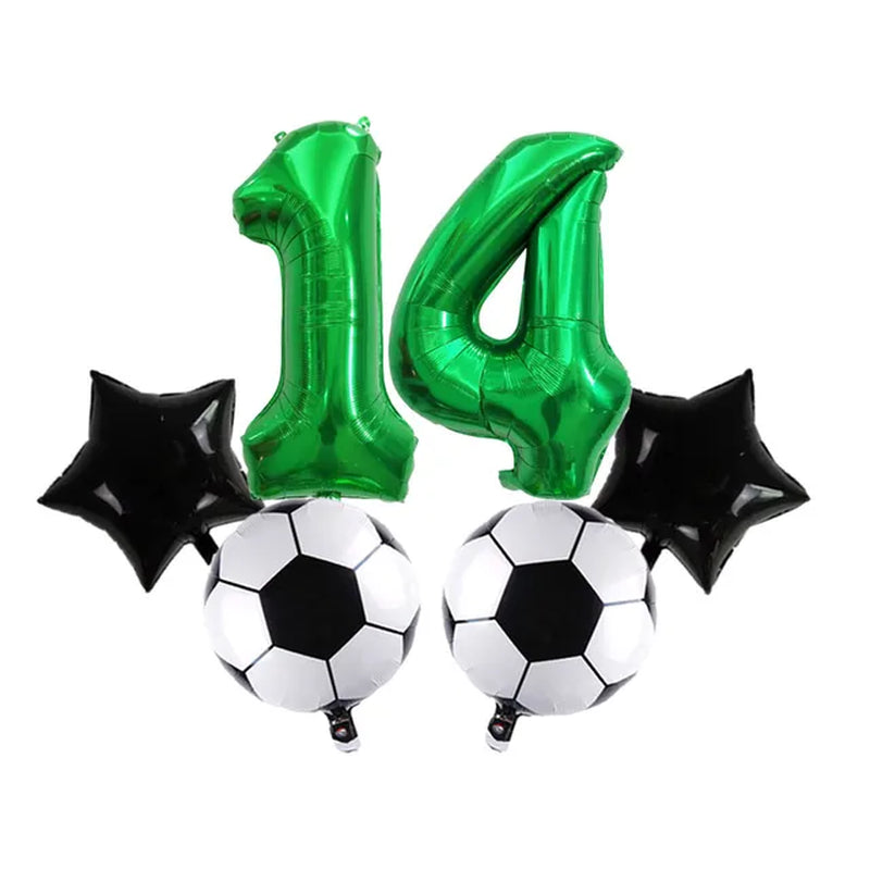 Digit Number Helium Foil Globos Football Balloons Trophy Ball Soccer Children'S Boy Birthday Party Decorations Kids Warehouse Item