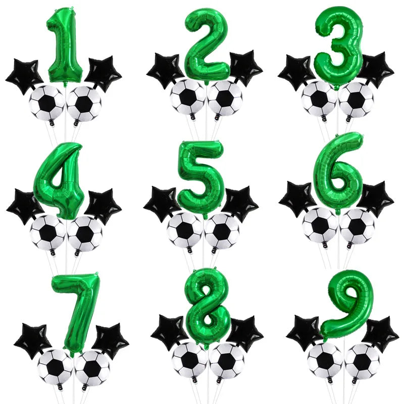 Digit Number Helium Foil Globos Football Balloons Trophy Ball Soccer Children'S Boy Birthday Party Decorations Kids Warehouse Item