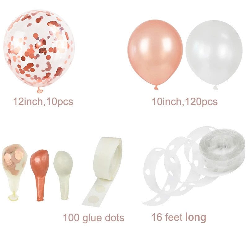 Rose Gold Balloon Garland - Warehouse Item