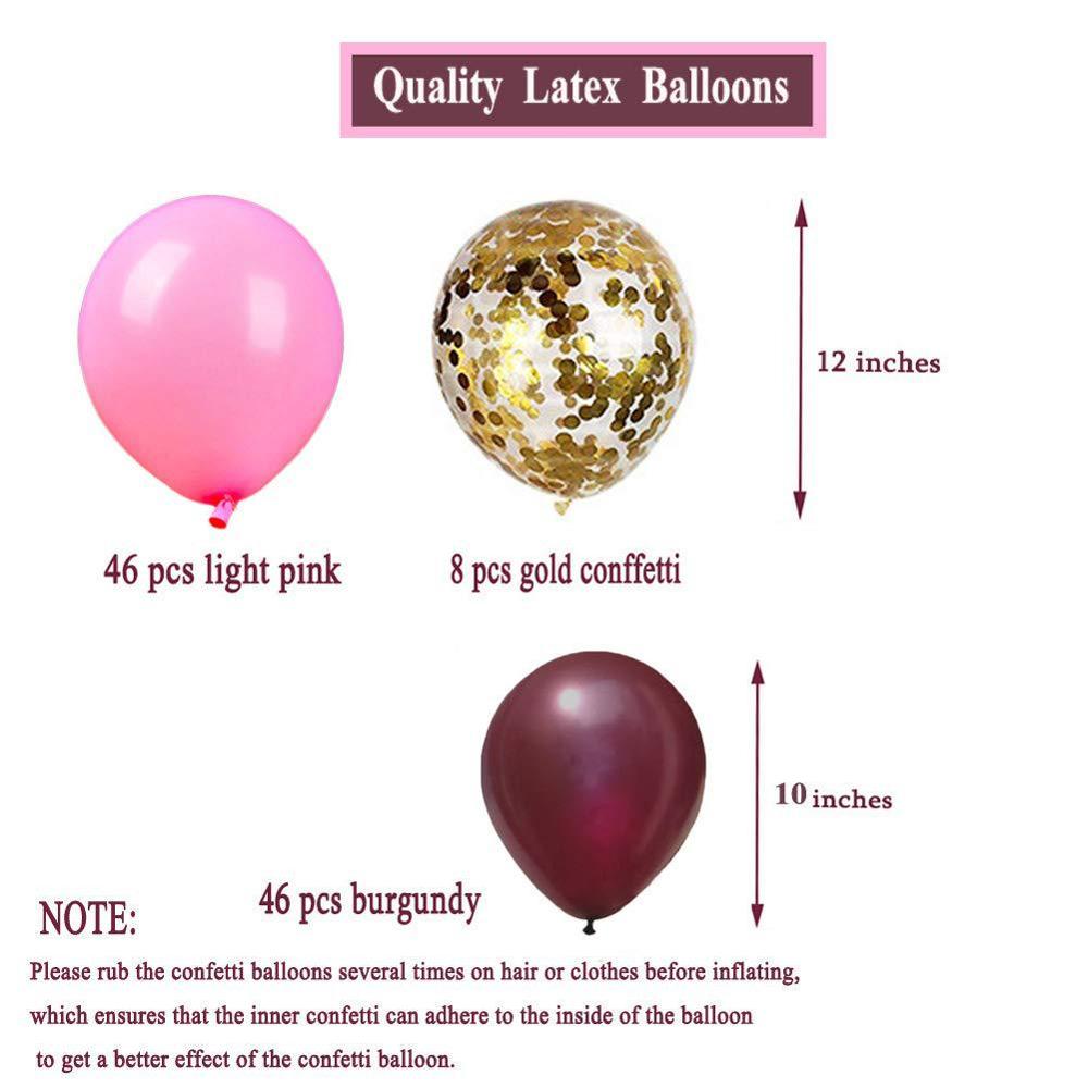 Burgundy and Pink balloon garland - Warehouse Item