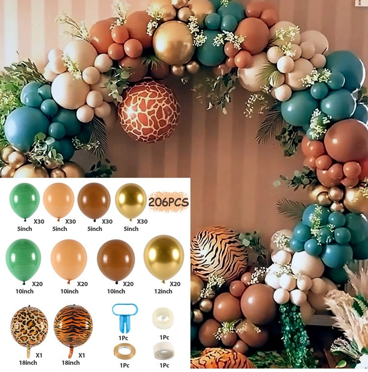 Green Gold & Brown Ballon Garland