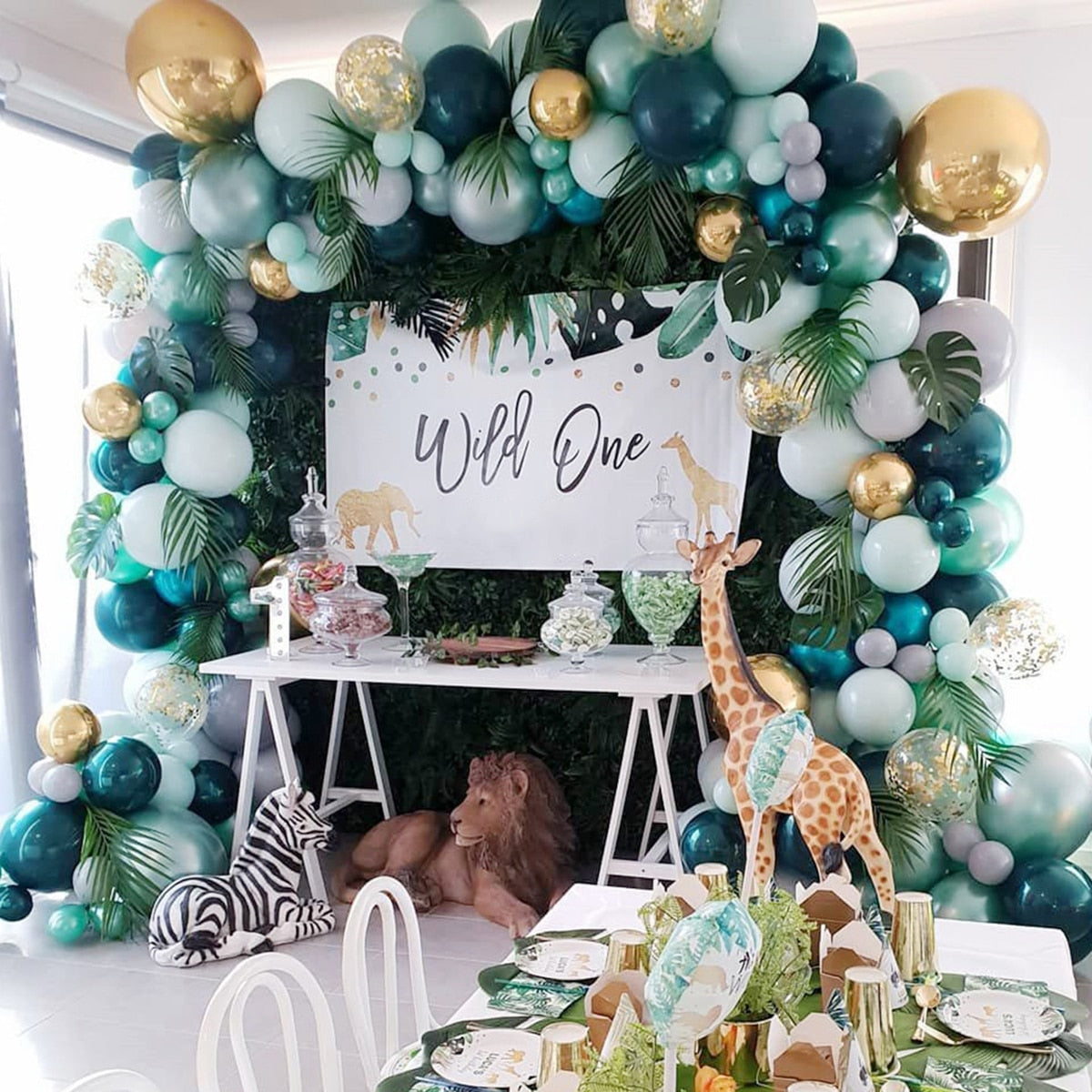 Green Gold & Brown Ballon Garland