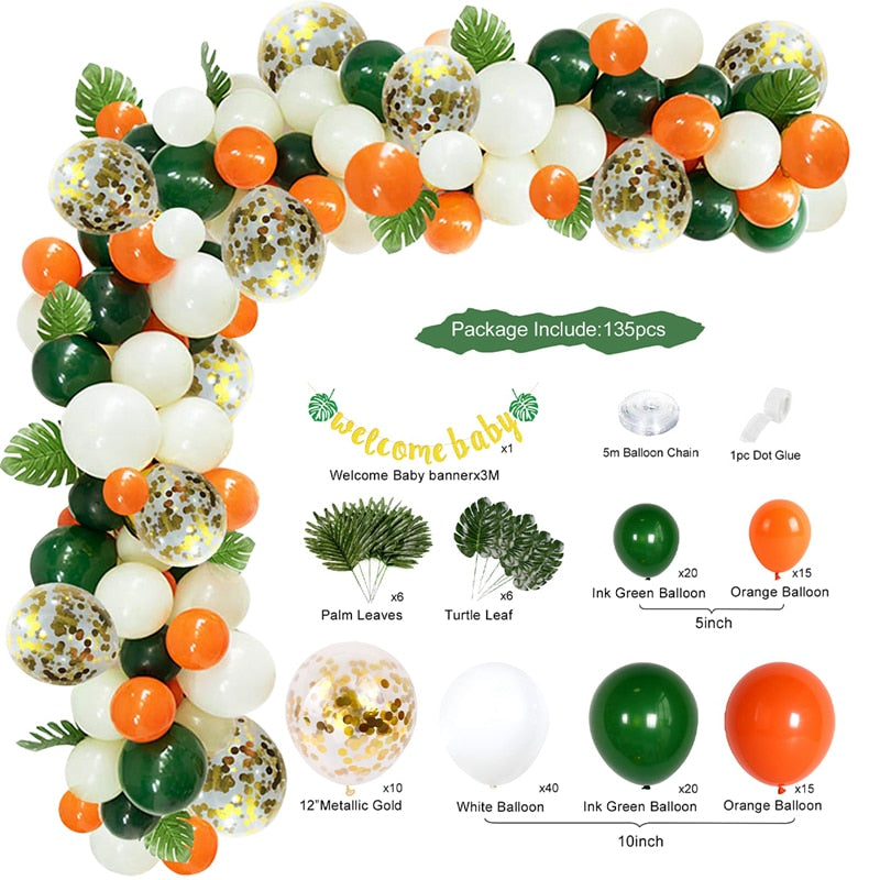 Green Gold & Brown Ballon Garland