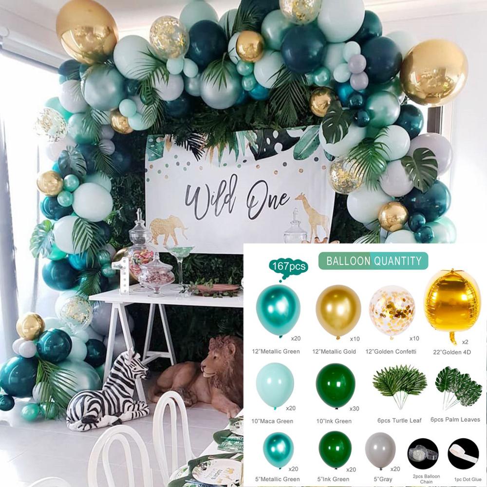 Green Gold & Brown Ballon Garland