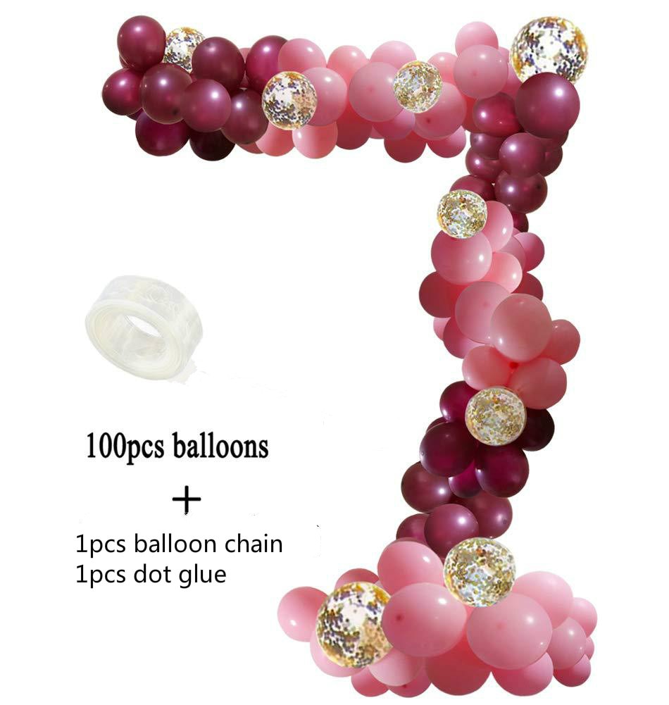 Burgundy and Pink balloon garland - Warehouse Item