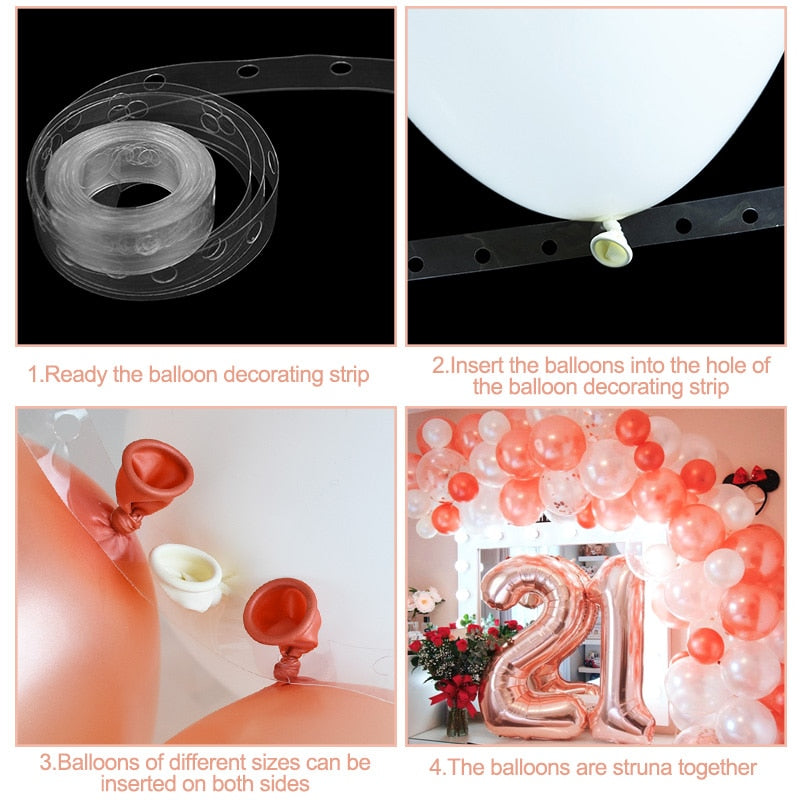 Rose Gold Balloon Garland - Warehouse Item