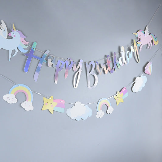 Unicorn Birthday Banner - Warehouse Item