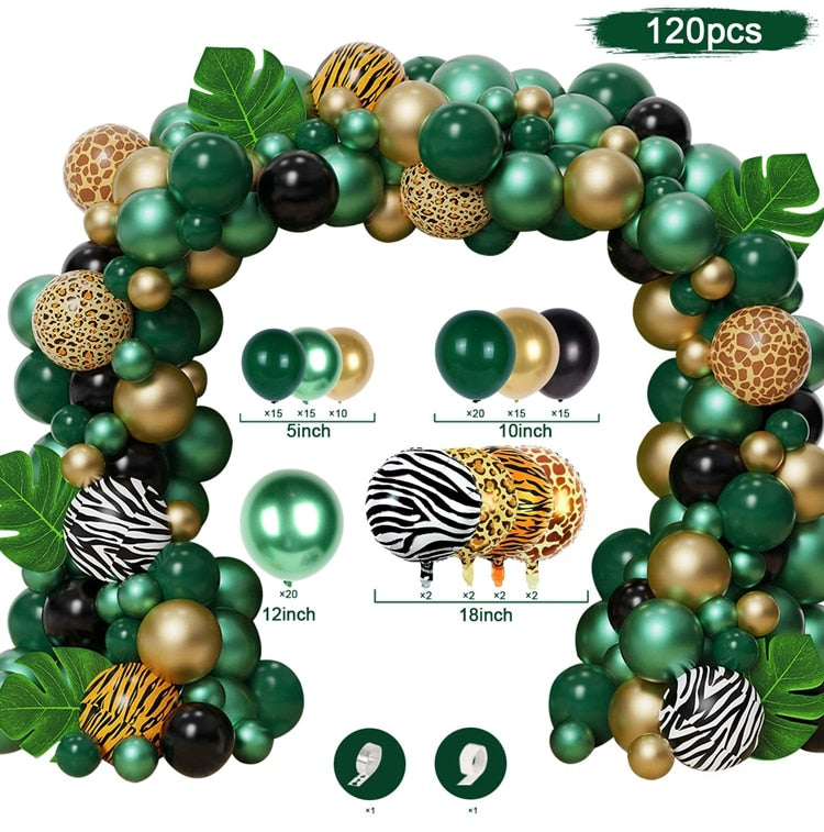 Green Gold & Brown Ballon Garland