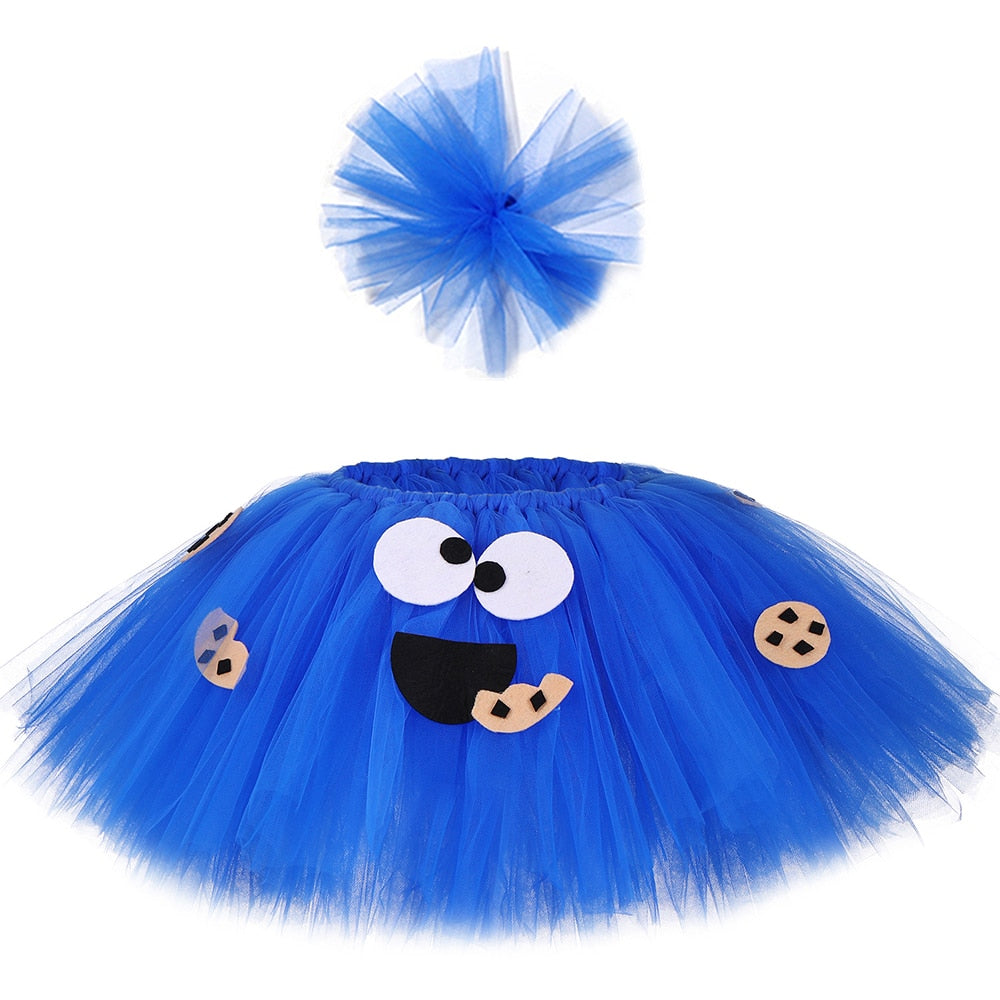 Cookie Monster Girls Tutu Skirt Set - Warehouse Item