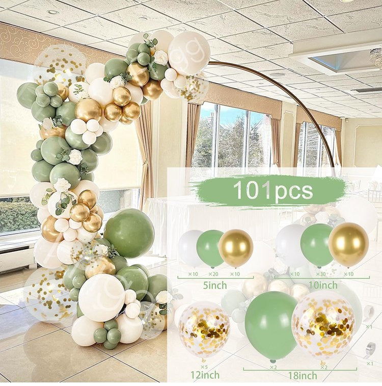 Green Gold & Brown Ballon Garland