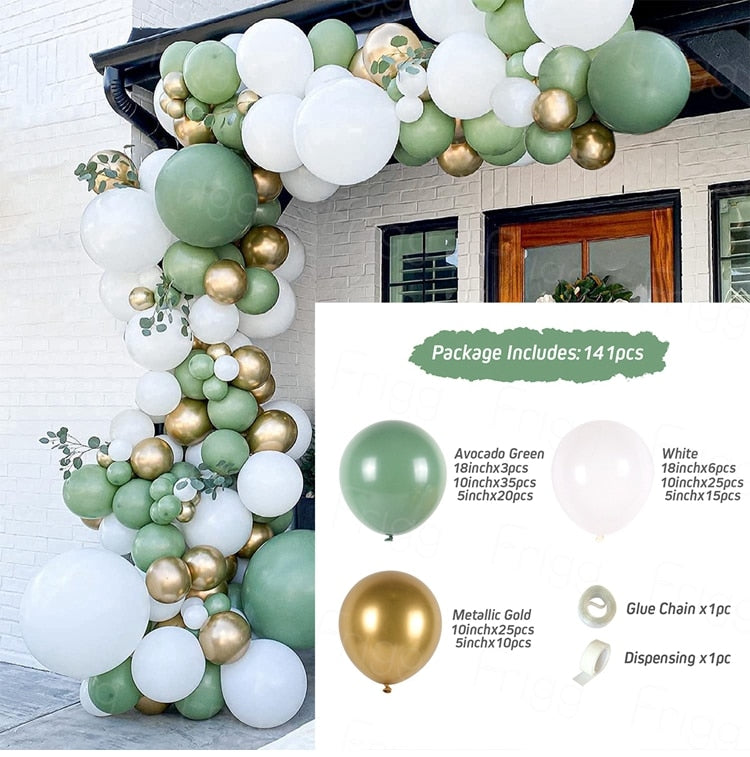 Green Gold & Brown Ballon Garland