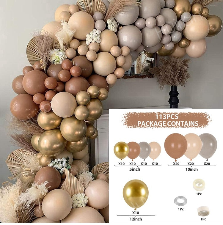 Green Gold & Brown Ballon Garland